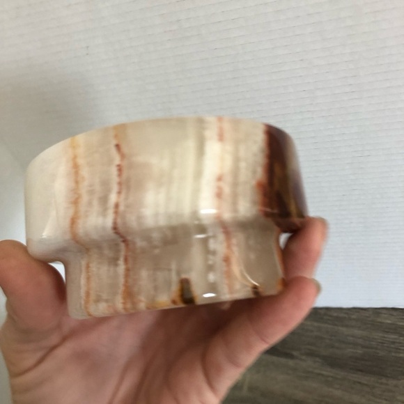 Vtg Carved Onyx Candle Holder - Picture 8 of 13